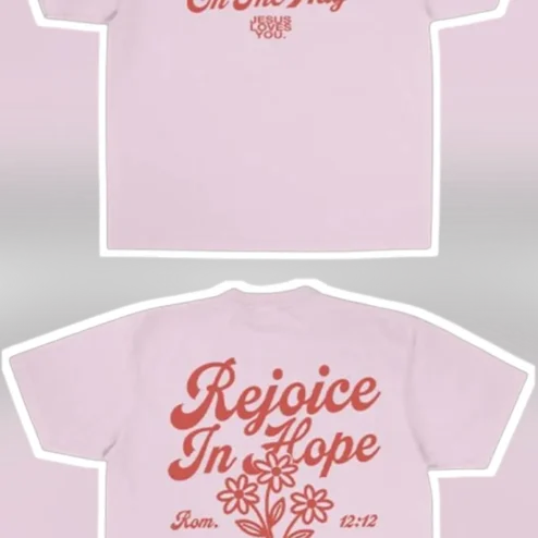Romans 12:12 Tee Jesus Loves You Rejoice In Hope Christian Encouragement Graphic Shirt