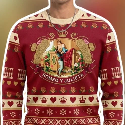 Romeo Y Julieta Ugly Christmas Sweater Romeo and Juliet Shakespeare Holiday Crewneck Gift