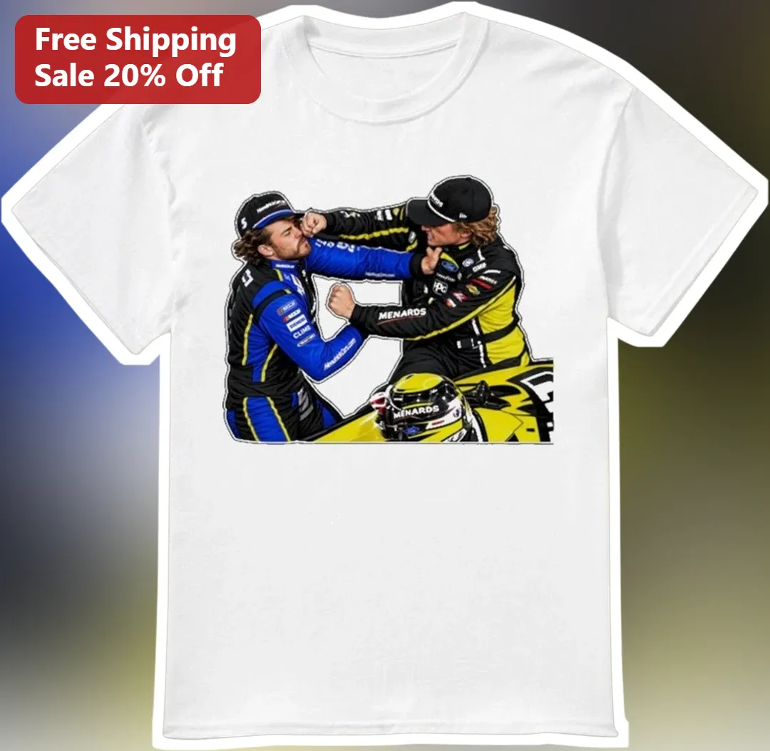 Ross Chastain NASCAR Brawl Graphic Tee Funny Cup Series Drama Shirt for Men