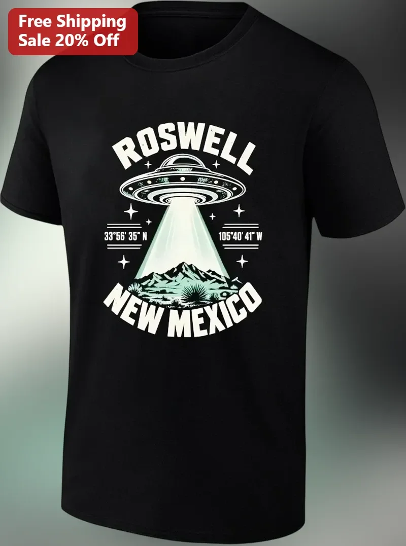 Roswell New Mexico Alien UFO Souvenir Tee Retro Vintage Travel Graphic T-Shirt