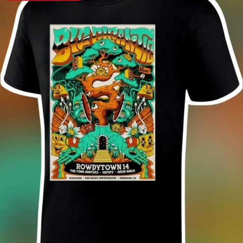 Rowdytown 14 The Funk Hunters Motifu Drew Birch Psychedelic Tee