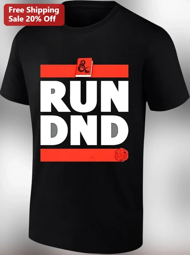 Run DND Tee RunDMC Style Parody Graphic Shirt for Gamers