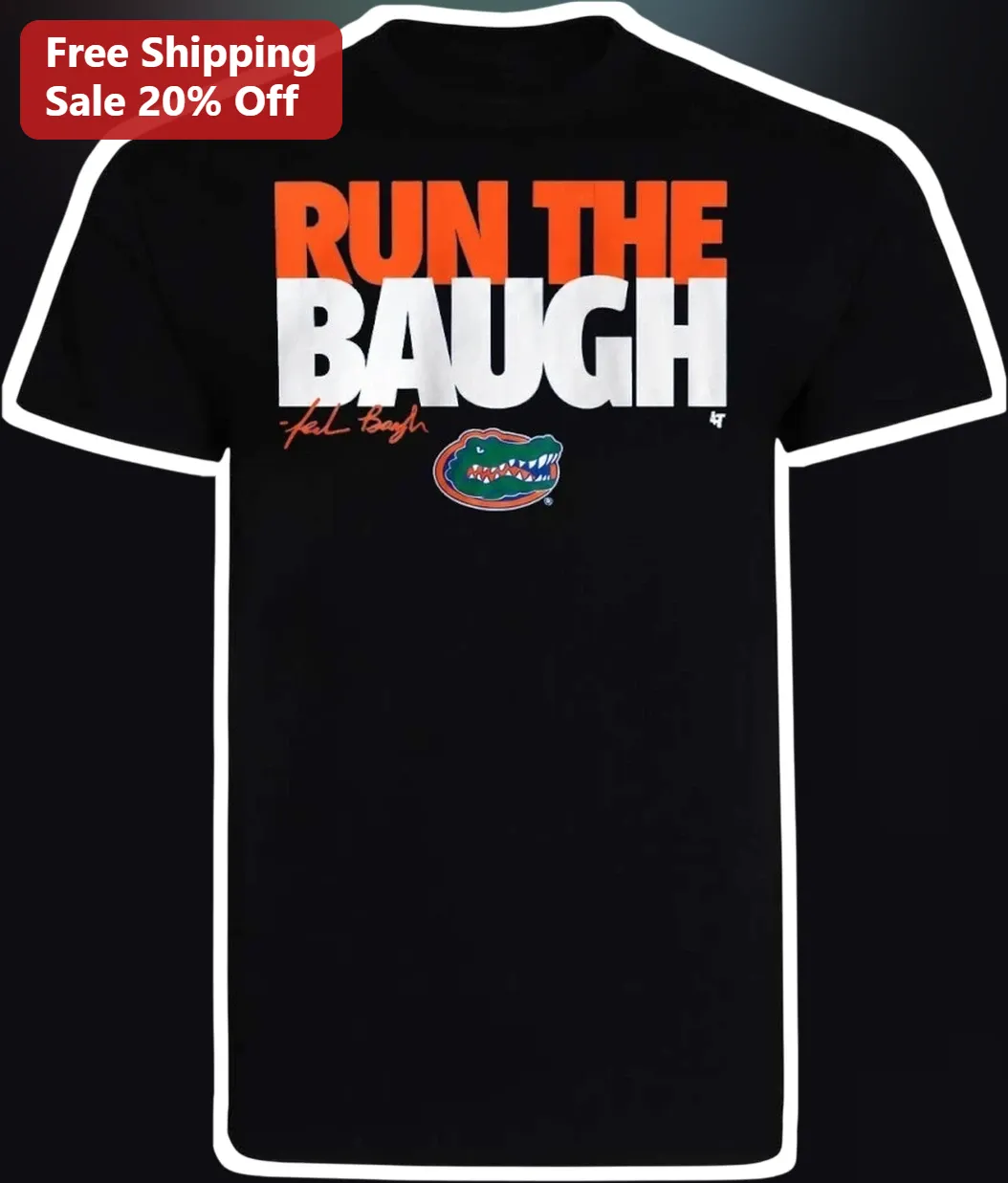 Run The Baugh Florida Gators Billy Napier Signature Graphic Tee