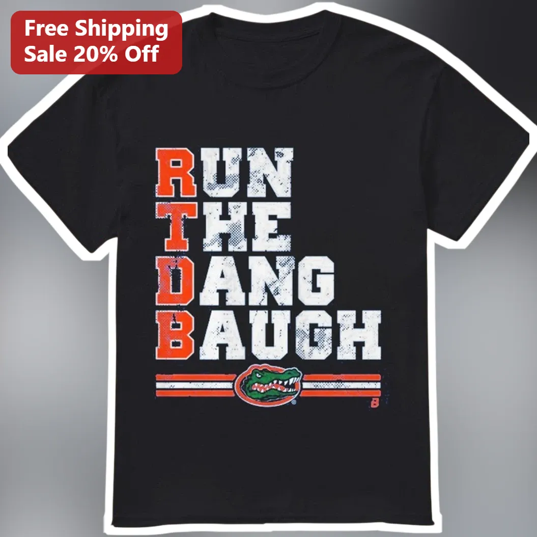 Run The Dang Baugh Florida Gators Vintage Graphic Tee for Men Women College Football Fan Gift
