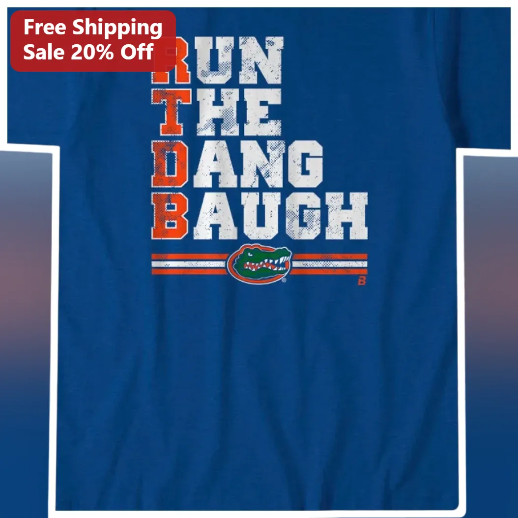 Run The Daugh Tee Florida Gators Vintage Distressed Collegiate Graphic Shirt