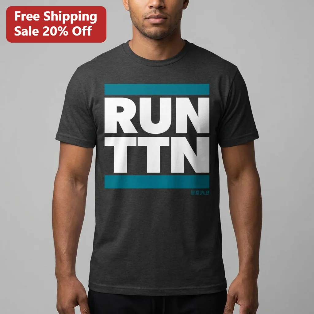 Run TTN Tee Retro Hip Hop Logo Sports Apparel for Football Fans
