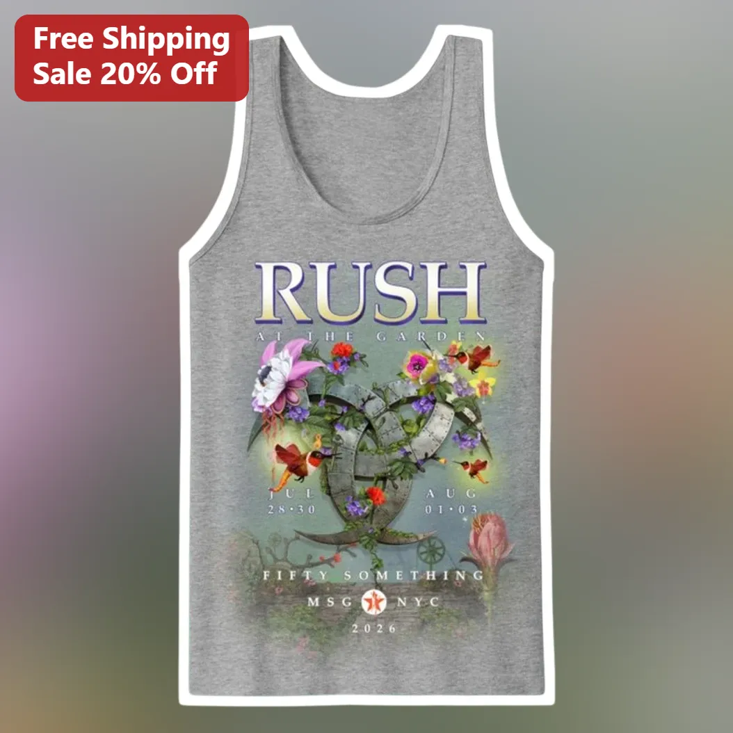 Rush at the Garden Tank Top Fifty Something MSG NYC Tour 2026 Rock Concert Fan Apparel