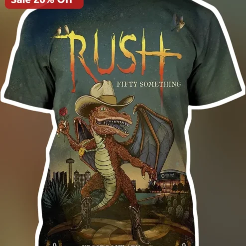 Rush Fifty Something Tee Vintage Rock Band Graphic Shirt for Men Women Concert Merch