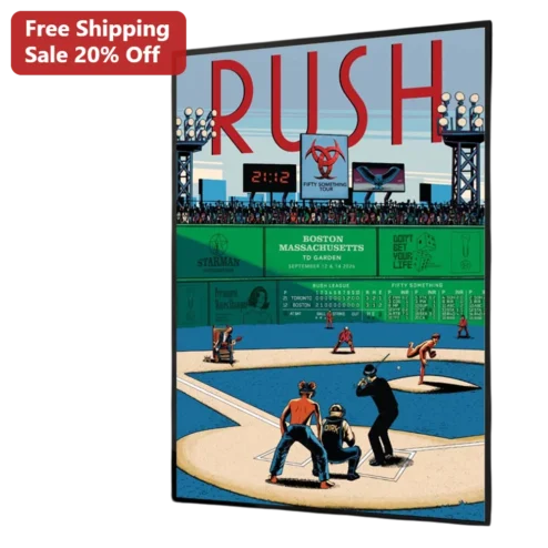 Rush Fifty Something Tour Canvas Print Classic Rock Band Wall Art