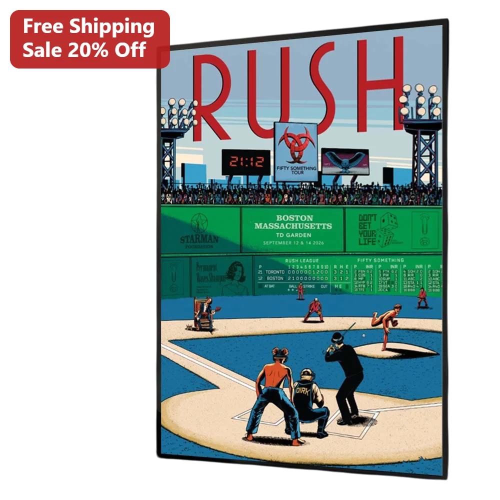 Rush Fifty Something Tour Canvas Print Classic Rock Band Wall Art