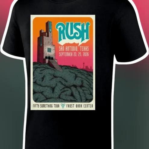 Rush Fifty Something Tour Graphic Tee Classic Rock Band Merch Gift for Fans