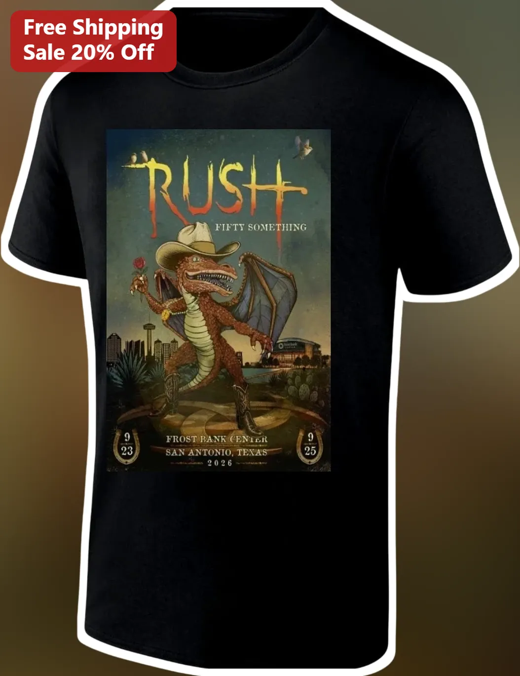 Rush Fifty Something Tour Merch Graphic Tee Vintage Concert Poster Style Gift for Classic Rock Fans