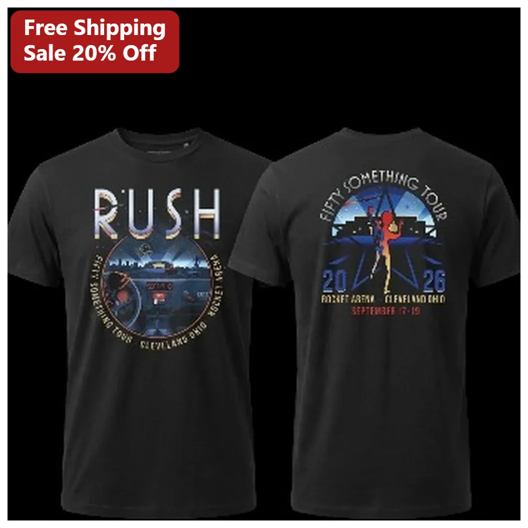 Rush Fifty Something Tour Tee Classic Rock Band Merch Vintage Concert Shirt Gift for Fans