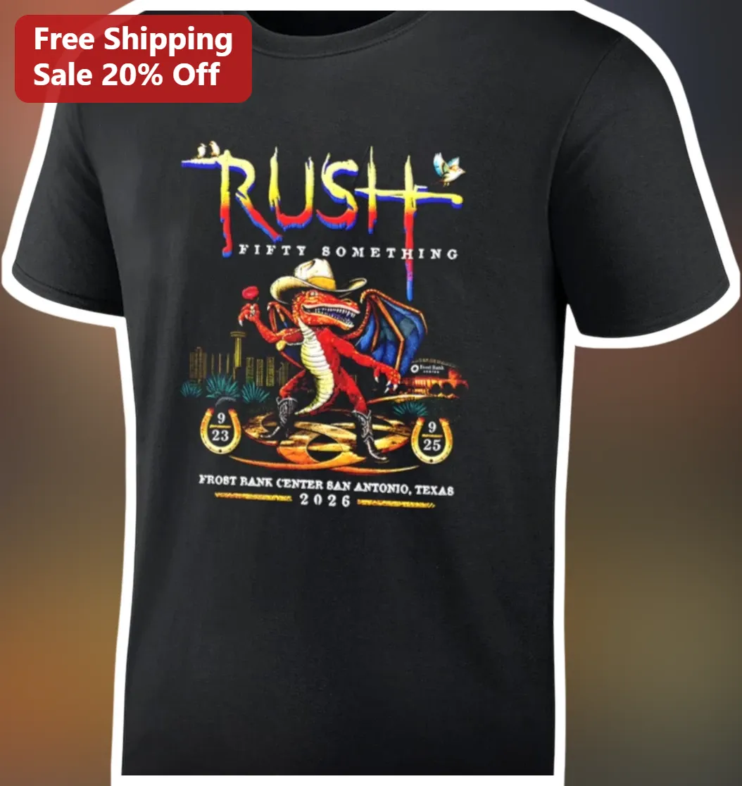Rush Fifty Something Tour Tee Vintage Concert Merch Classic Rock Fan Gift