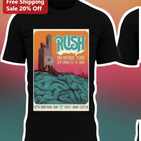 Rush Fifty Something Tour Tee Vintage Rock Concert Merch Gift for Classic Rock Fans