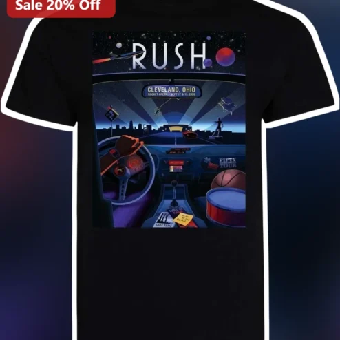 Rush Vintage Tour 2026 Retro Sci-Fi Concert Poster Graphic Tee for Men Women