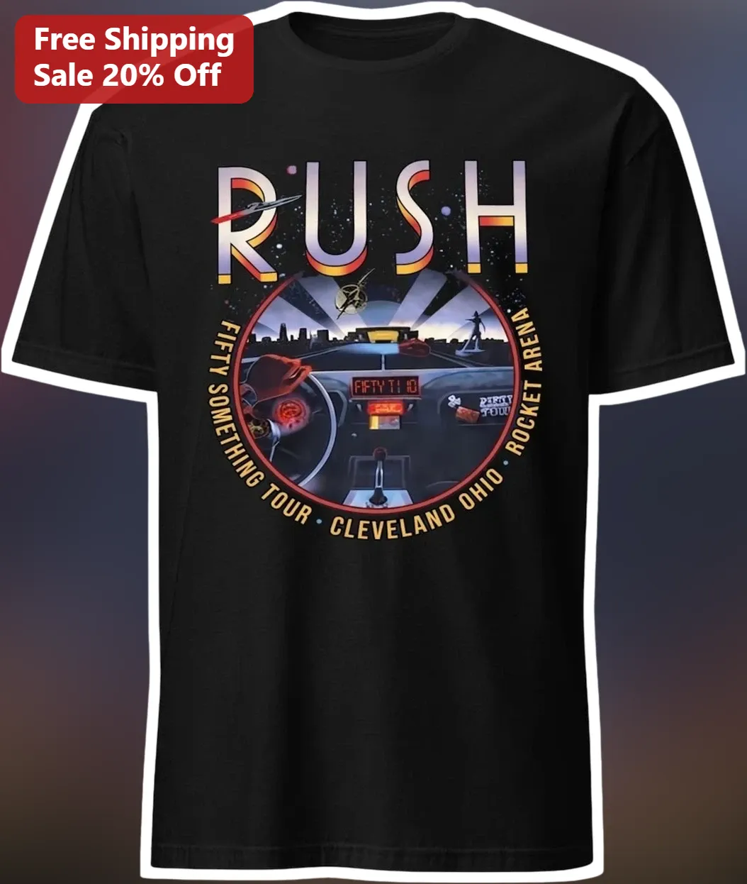 Rush Vintage Tour Band Graphic Tee Retro Rock Music Merch Shirt