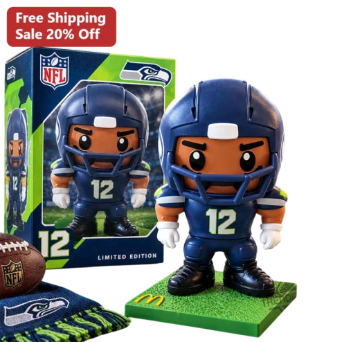 Russell Wilson Figurine Seattle Seahawks Vinyl Figure NFL Sports Collectible Toy