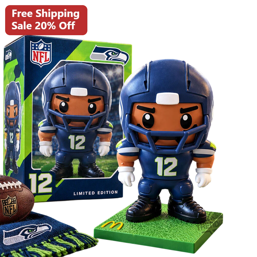 Russell Wilson Figurine Seattle Seahawks Vinyl Figure NFL Sports Collectible Toy