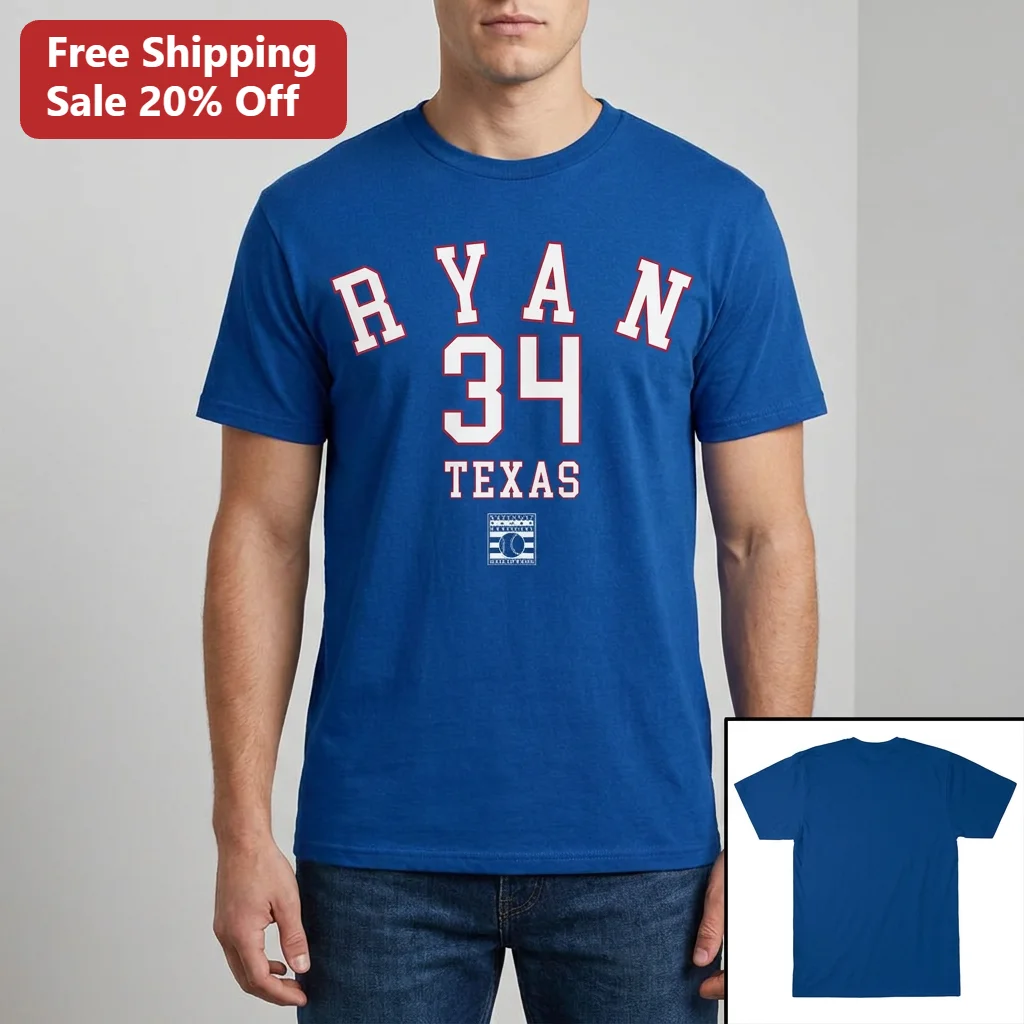 RYAN 34 TEXAS Tee Nolan Ryan Texas Rangers Vintage Baseball Hall of Fame Gift for Fans