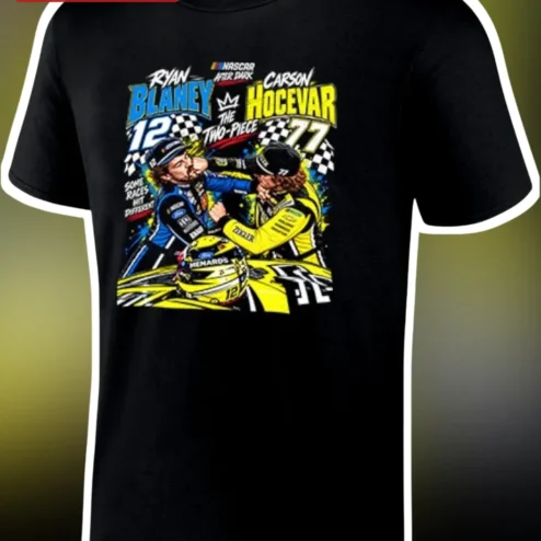 Ryan Blaney vs Carson Hocevar NASCAR Fight Graphic Tee Bristol Scuffle Fan Shirt