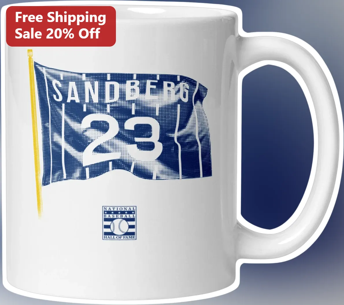 Ryne Sandberg 23 National Baseball Hall of Fame Mug