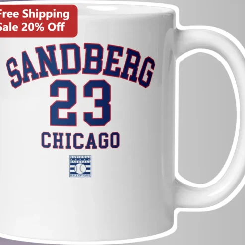Ryne Sandberg Chicago Cubs Mug Vintage Hall of Fame Baseball Gift