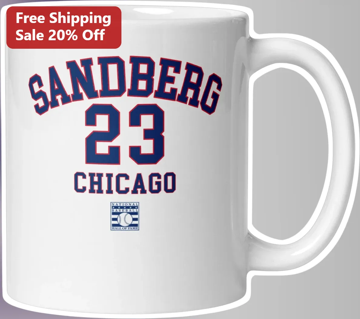 Ryne Sandberg Chicago Cubs Mug Vintage Hall of Fame Baseball Gift