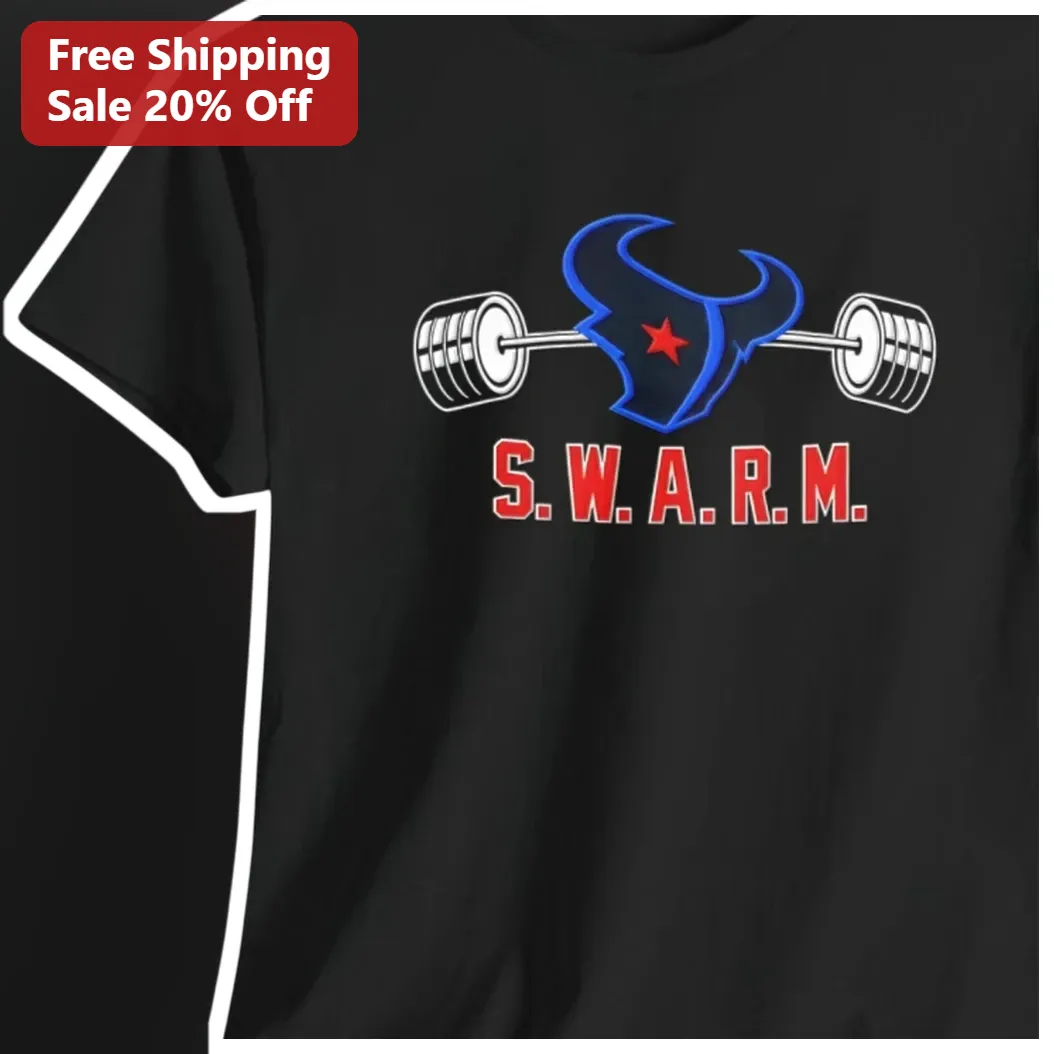 S.W.A.R.M. Houston Texans Football Gym Weightlifting Tee
