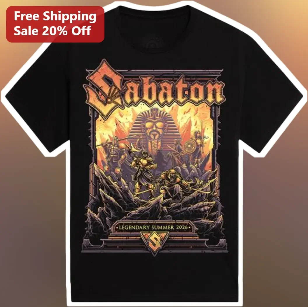 Sabaton Legendary Summer 2026 Tour Tee Heavy Metal Viking Egyptian Graphic Shirt