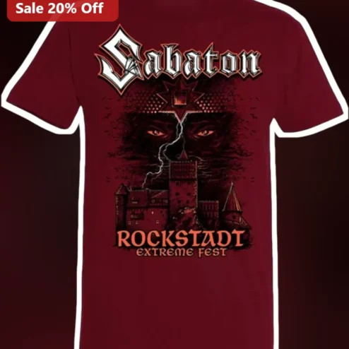 Sabaton Rockstadt Extreme Fest Tee Heavy Metal Power Band Merch Graphic Shirt