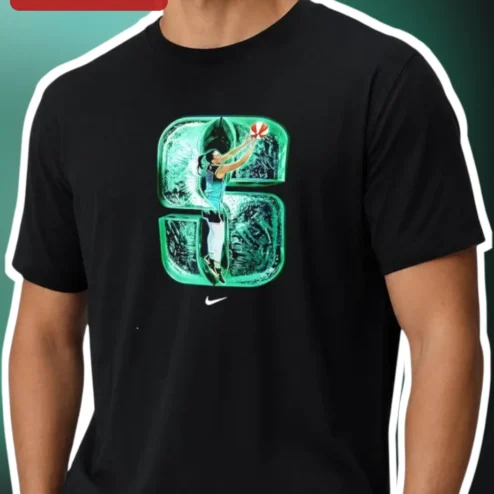 Sabrina Ionescu New York Liberty WNBA Fan Tee Black Basketball Graphic Shirt