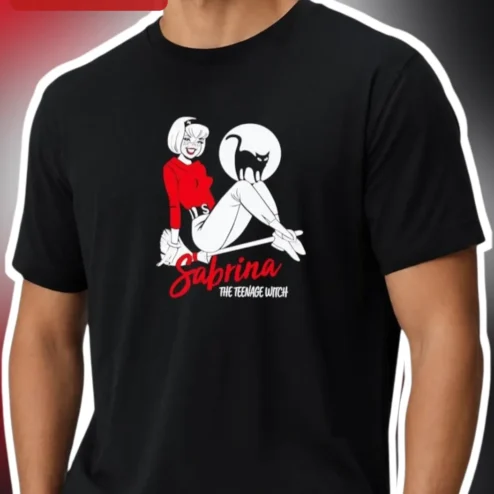 Sabrina the Teenage Witch Tee Retro Cartoon Sabrina Spellman Graphic Shirt for Women