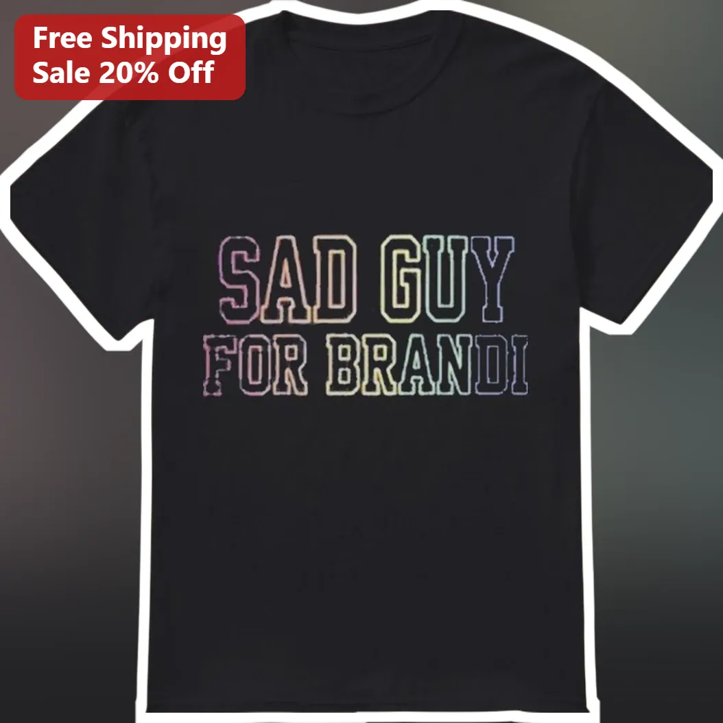 Sad Guy Holographic Gradient Tee Funny Emo Aesthetic Novelty Graphic T-Shirt Gift for Men Women
