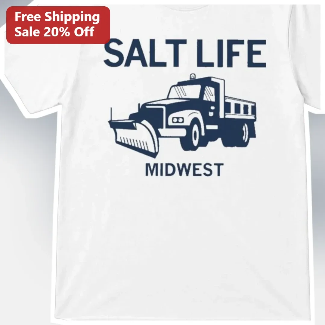 Salt Life Midwest Graphic Tee Snow Plow Driver Gift
