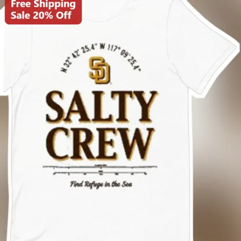 Salty Crew Find Refuge in the Sea Vintage San Diego Padres Graphic Tee