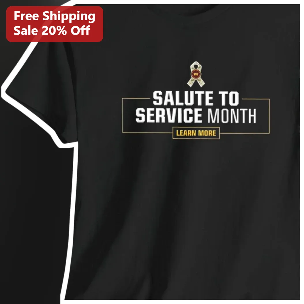 Salute to Service Month Tee Military Appreciation Graphic T-Shirt for Veterans and Active Duty Support