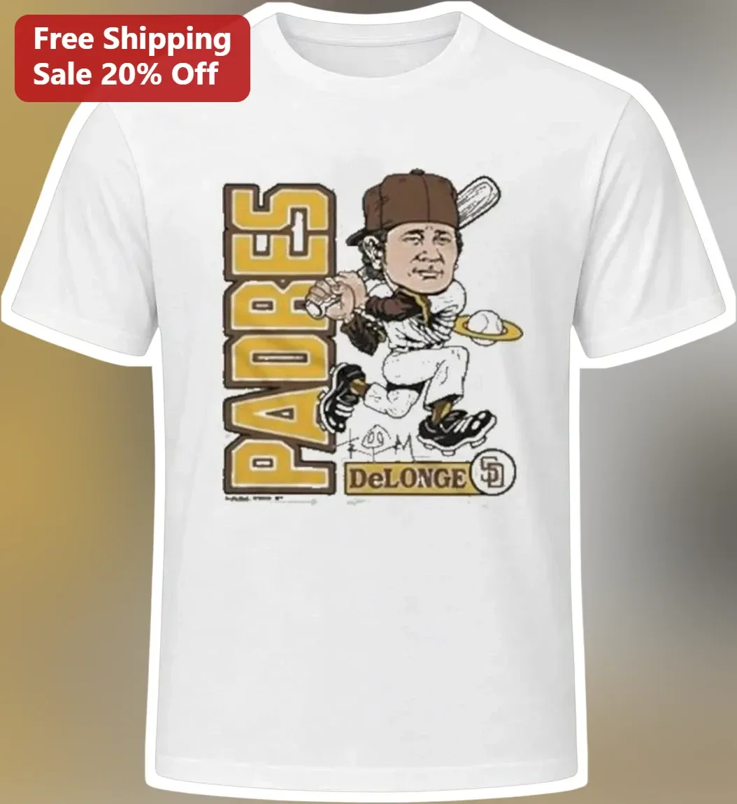 San Diego Padres Vintage Baseball Player Graphic Tee Mark DeLonge Style