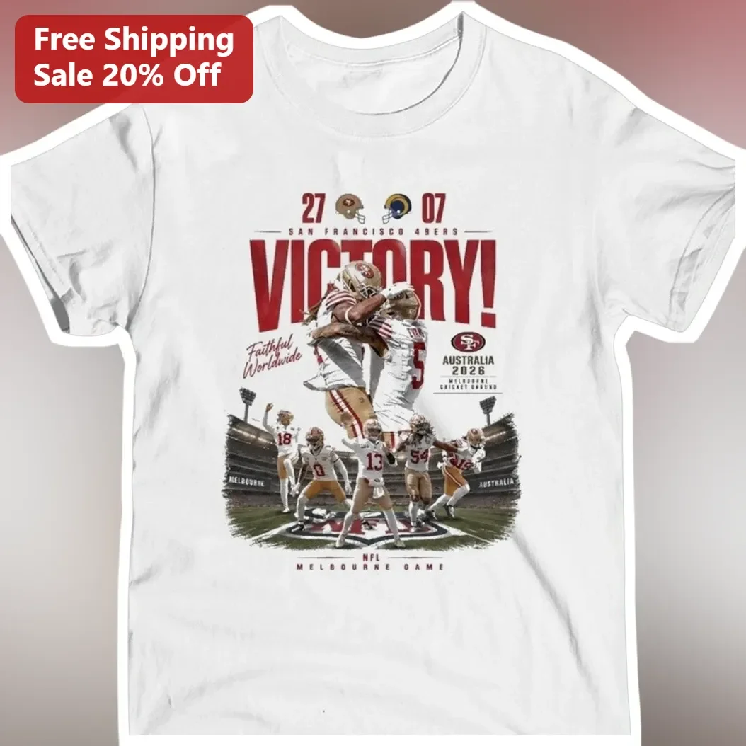 San Francisco 49ers NFL Melbourne Game Australia 2026 Victory Tee