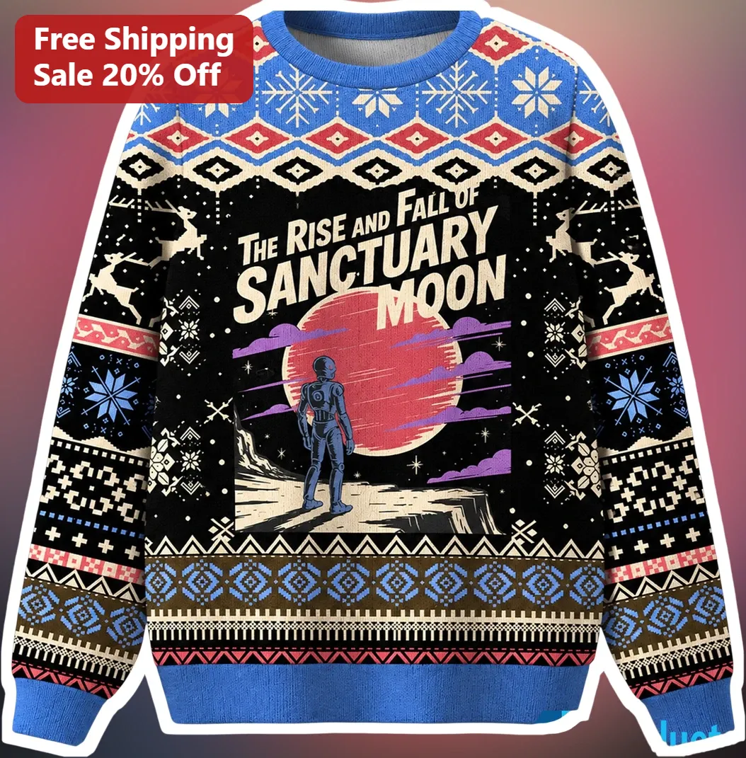 Sanctuary Moon Sweater The Rise and Fall of Sanctuary Moon Retro Sci-Fi Robot Holiday Knitwear for Fantasy Fans