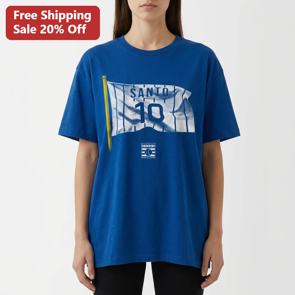 Santo 10 National Baseball Hall of Fame Tee for Chicago Cubs Fans