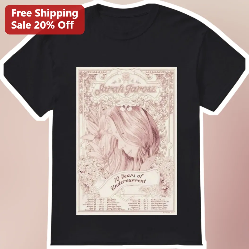 Sarah Jarosz 10 Years of Undercurrent Vintage Art Nouveau Folk Music Tee