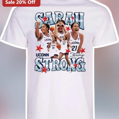 Sarah Strong UConn #21 National Champion Basketball Fan Graphic Tee
