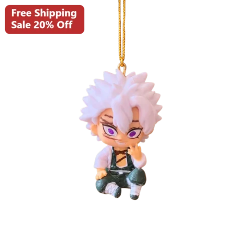 Satoru Gojo Necklace Jujutsu Kaisen Chibi Anime Pendant Gold Chain Kawaii Charm Gift for Fans