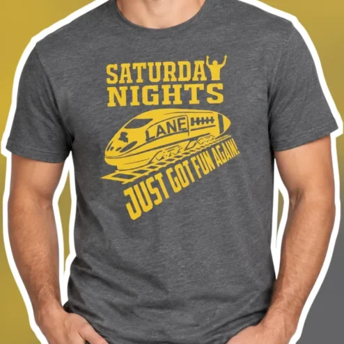 Saturday Nights Just Got Fun Again Bowling Graphic Tee for Men