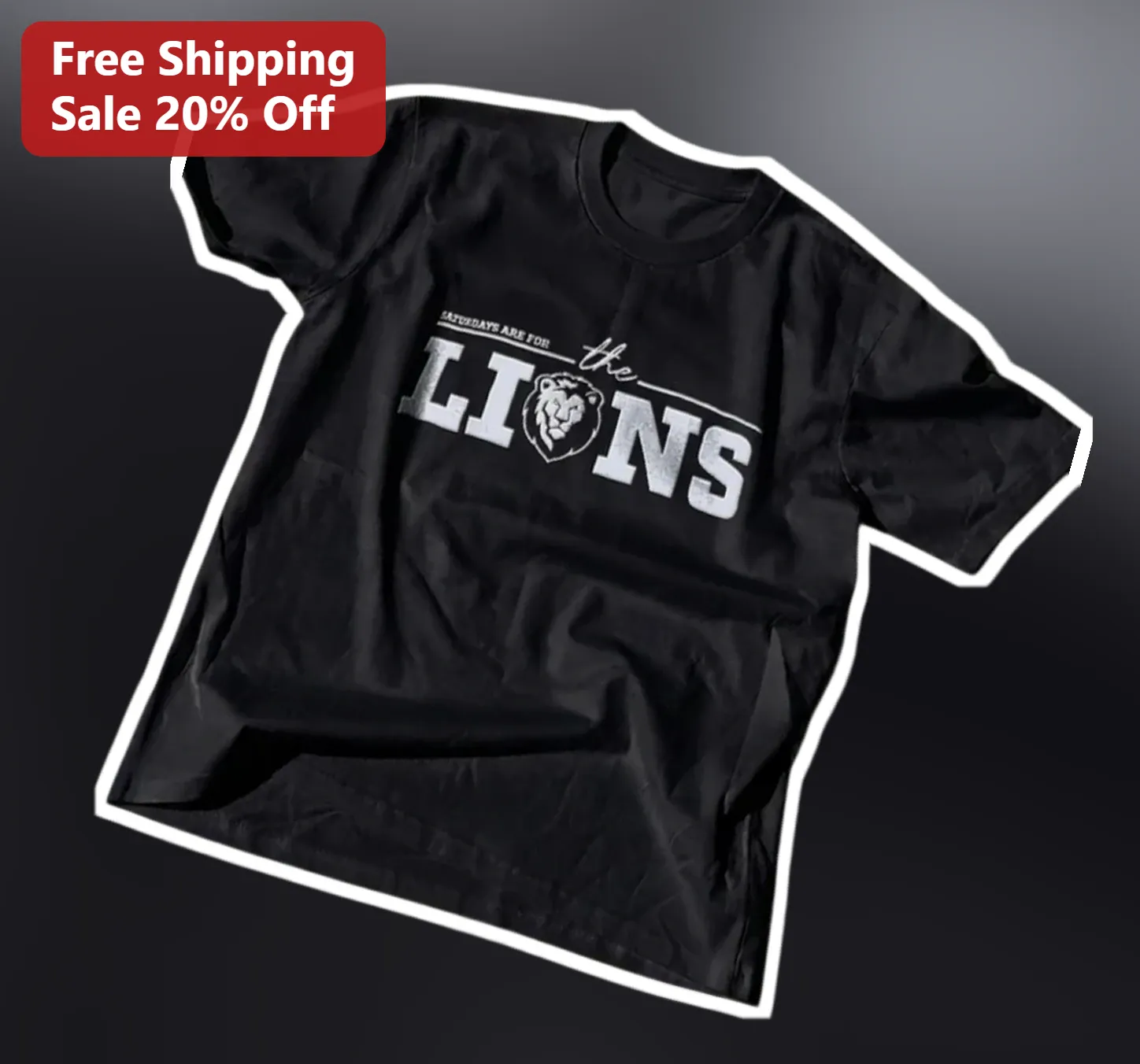 Saturdays Are For The Lions Vintage Distressed Graphic Tee Detroit NFL Fan Shirt