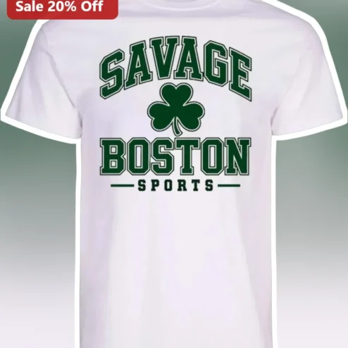 Savage Boston Sports Tee Unfiltered Fan Gear Graphic T-Shirt for Men