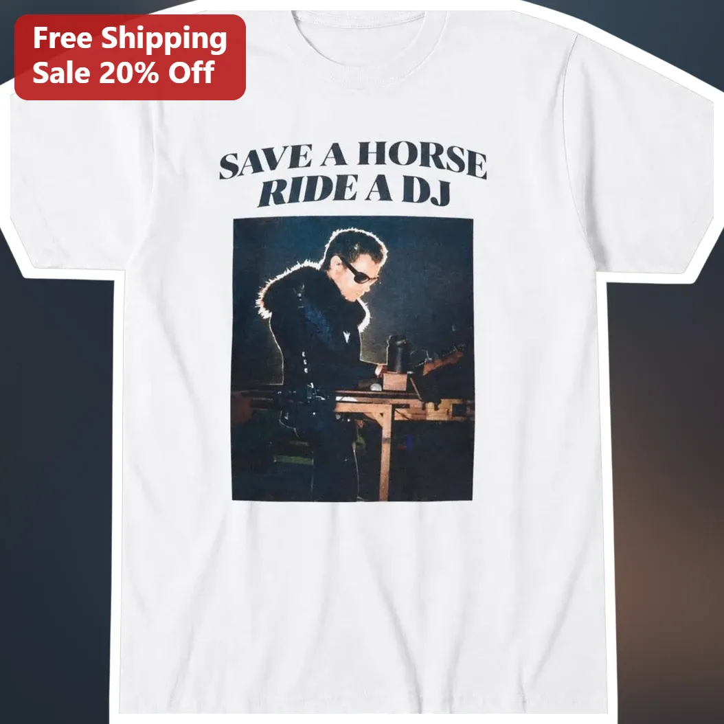 Save A Horse Ride A DJ Calvin Harris Graphic Tee Funny EDM Music Festival Shirt Gift
