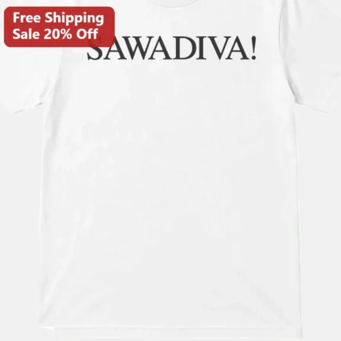 SAWADIVA! Tee Lisa Black Bold Serif Typography Minimalist Street Style Graphic Shirt for K-Pop Fans