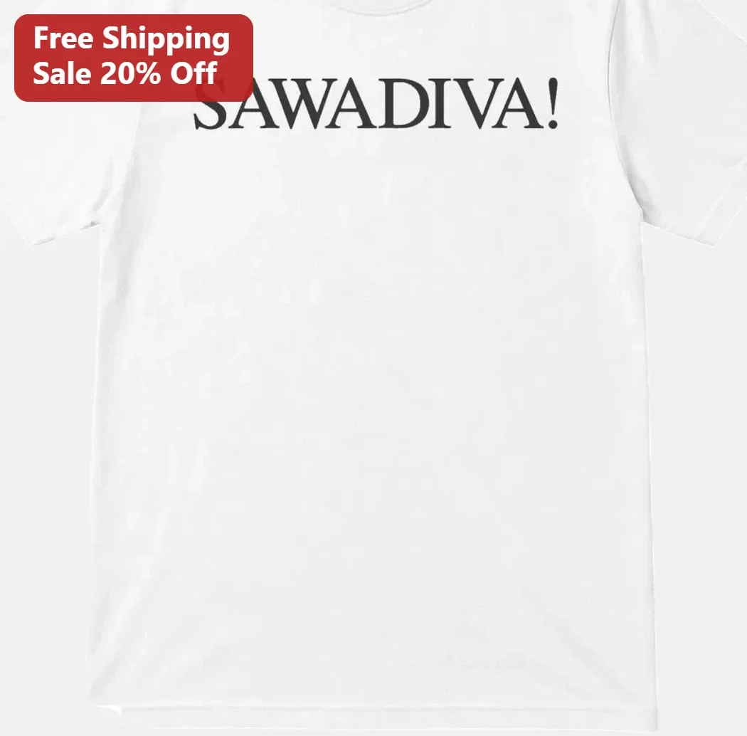 SAWADIVA! Tee Lisa Black Bold Serif Typography Minimalist Street Style Graphic Shirt for K-Pop Fans